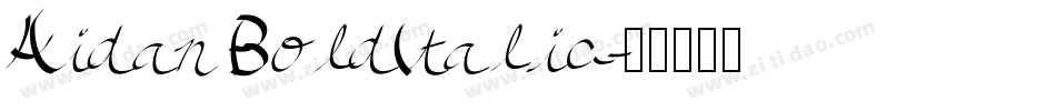 Aidan BoldItalic字体转换
